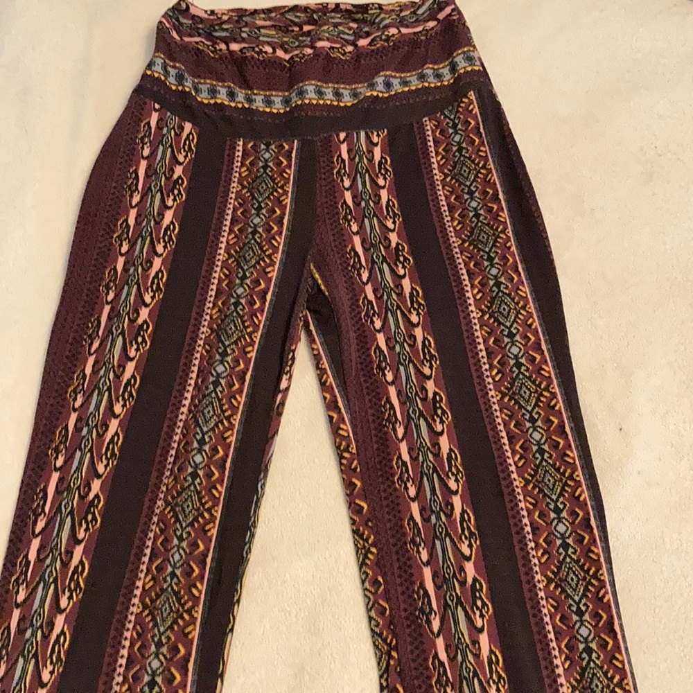 Boho style high waisted pants